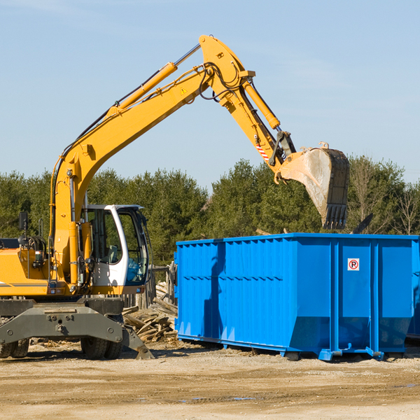 are there any restrictions on where a residential dumpster can be placed in Rib Mountain